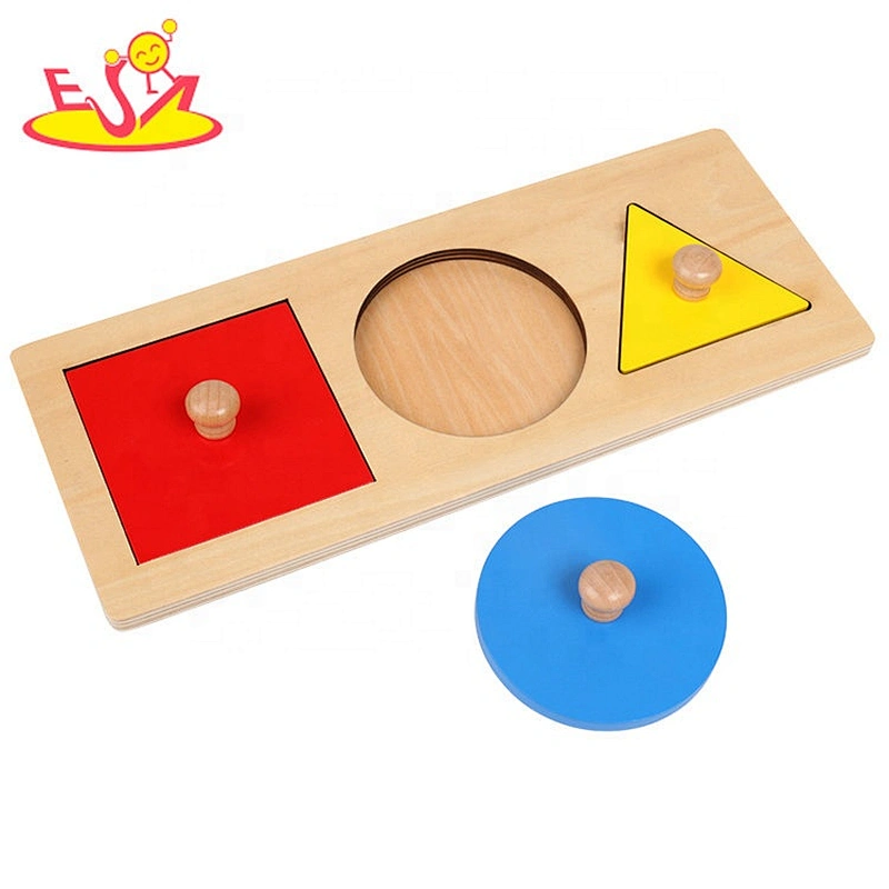 High quality baby montessori wooden puzzles with knob W12F100