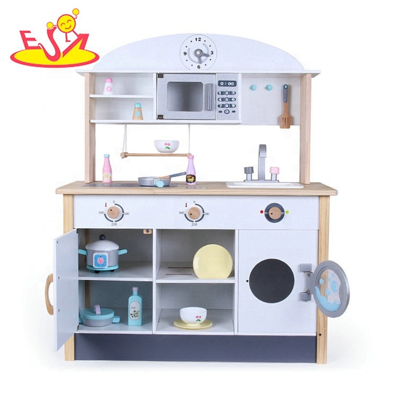 Most popular big wooden toddler kitchen play set for pretend play W10C497