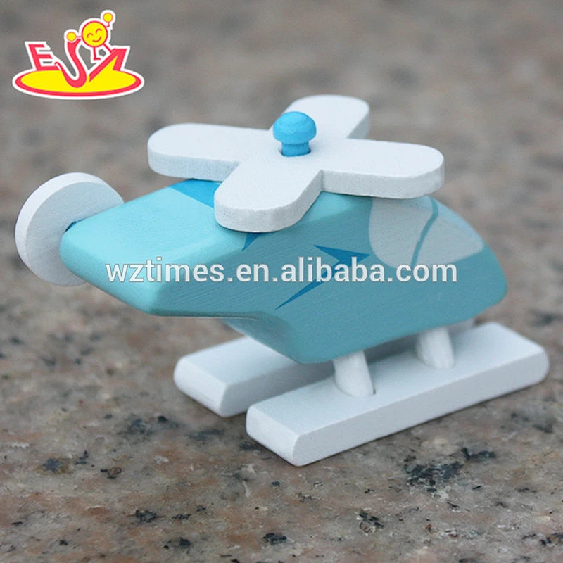 wholesale cartoon wooden airplane toy for kids W04A188