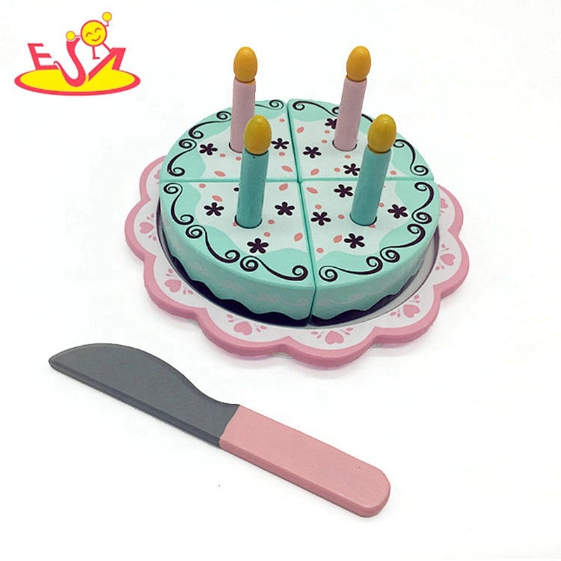 2019 Most popular pretend play wooden birthday cake toy for children W10B310