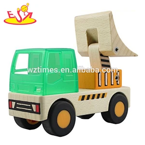 wholesale funny new wooden baby road roller car toy best gift for children wooden road roller car toy W04A063