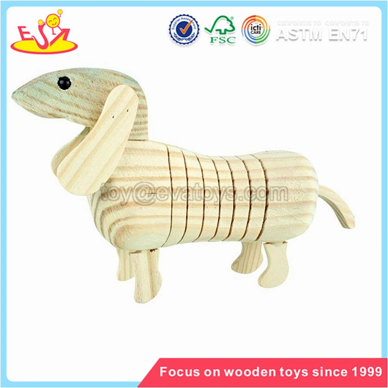 Wholesale kids most popular wooden lizard toy best quality wooden lizard toy W03A030
