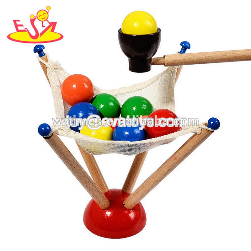 Wholesale indoor game wooden bowling toy for kids W01B076