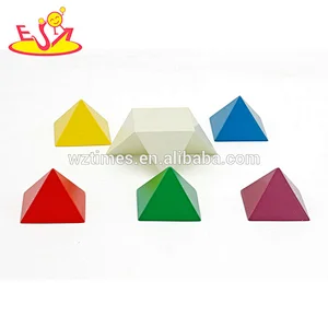 New fashion intelligent building blocks wooden pyramid games for kids W13E073