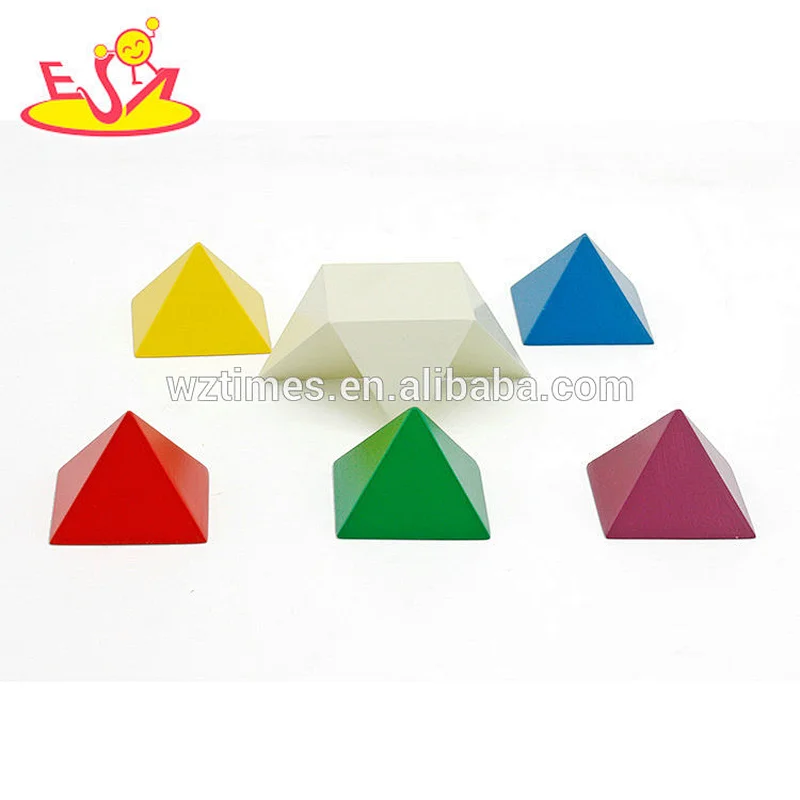 New fashion intelligent building blocks wooden pyramid games for kids W13E073