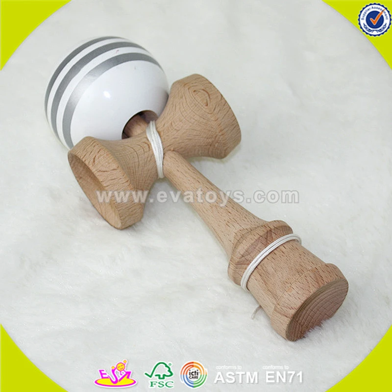 wholesale kids wooden stripe kendama cheap baby wooden stripe kendama children wooden stripe kendama W01A080