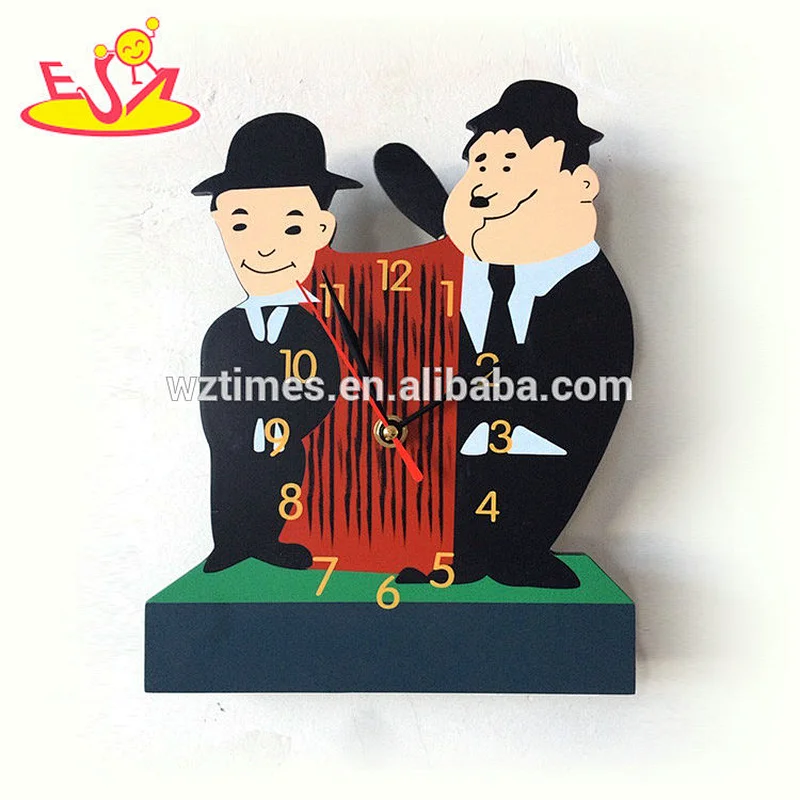 wholesale creative customized kids wooden hen wall clock for sale W14K032