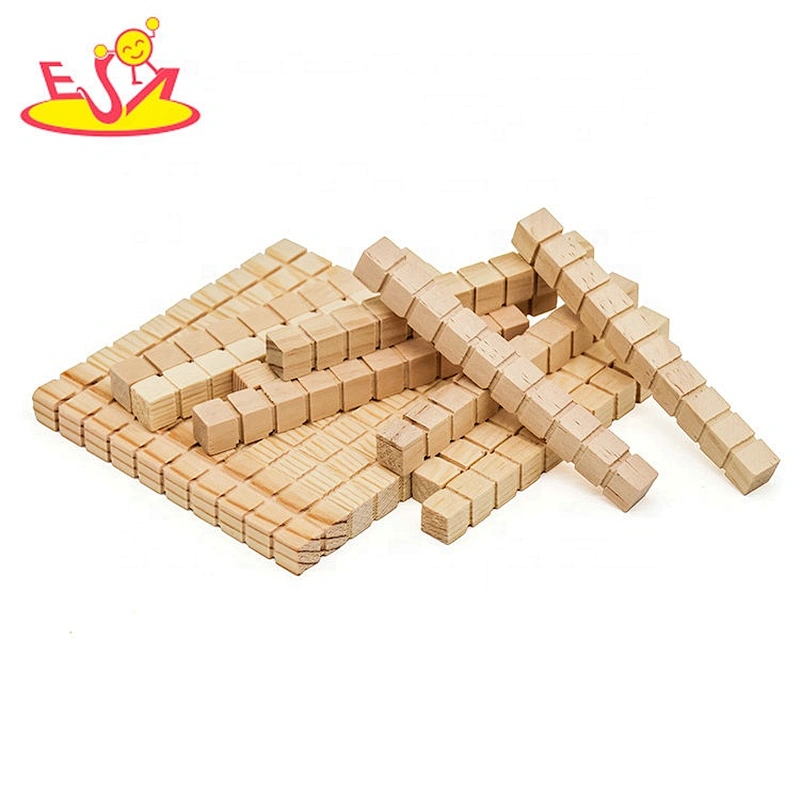 Wholesale wooden base 10 set building blocks toys for kids W12E030