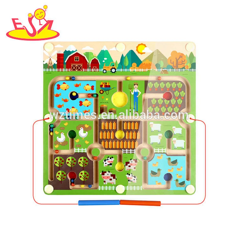 Intelligent brain teaser puzzles wooden unlock game for kids W12F023