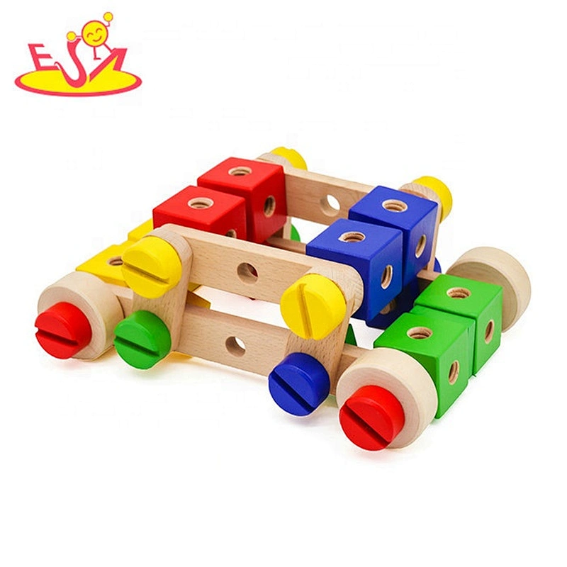 New design educational wooden nuts and bolts toys for children W03C029