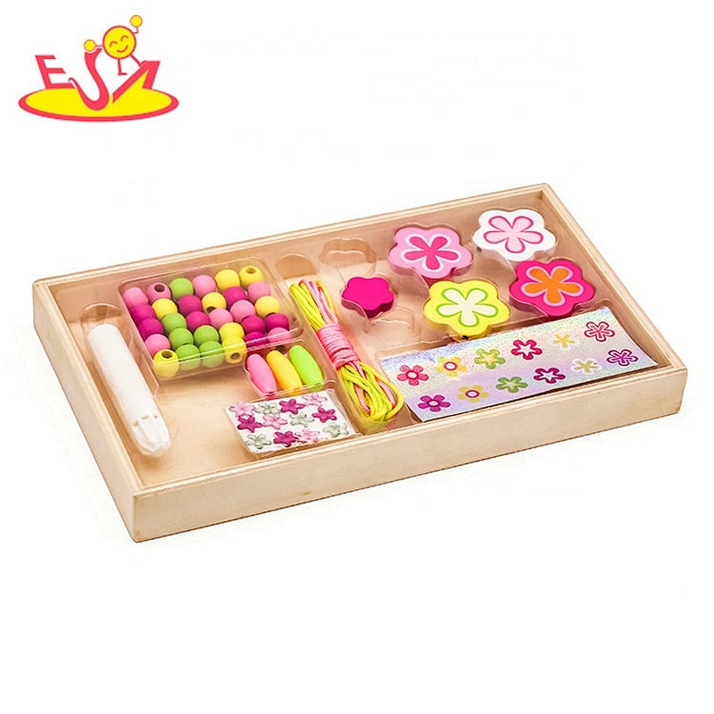 Best design intelligent wooden threading toys for children W11E097