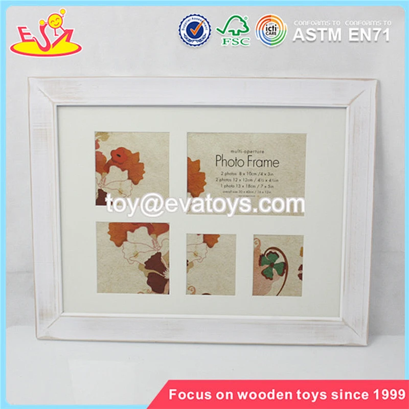 Wholesale special baby wooden photo frame home decoration square family wooden photo frame W09A034