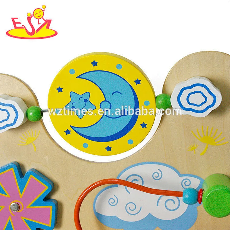 Most popular activity play wooden baby push walker with multi-function W16E084