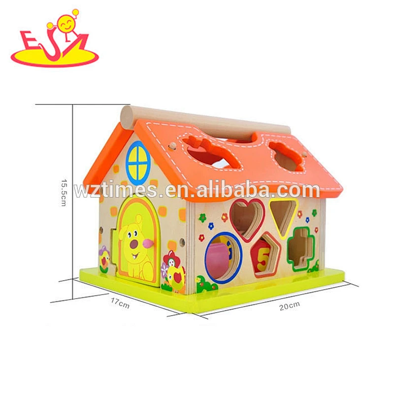 2018 wholesale baby wooden diy house toy popular kids wooden diy house toy fashion wooden diy house toy W12D050