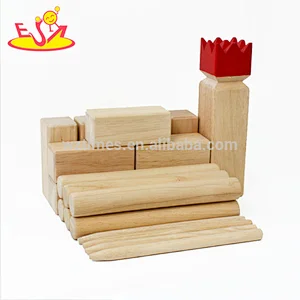 wholesale the king and the soldiers kids wooden viking kubb game for garden W01B081