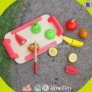 wholesale colorful cutting cake toy best wooden cutting cake toy top sale strawberry shortcake cutting toy W10B036