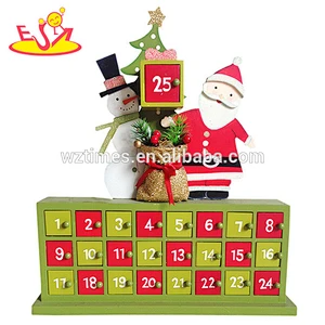 wholesale high quality wooden advent calendar craft merry christmas wooden advent calendar craft W02A186
