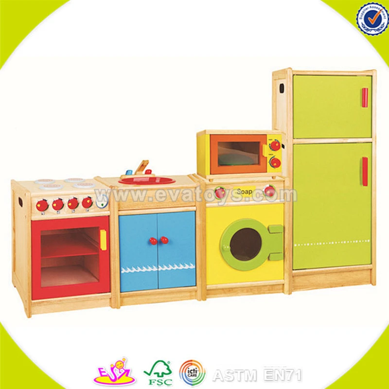 Wholesale role play toy kitchen sets toy children wooden five sets kitchen sets toy bring fun W10D104