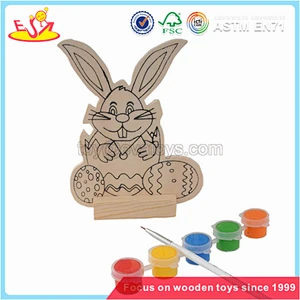 Wholesale top quality wooden DIY painting toy with pigment and pen bring fun W03A049