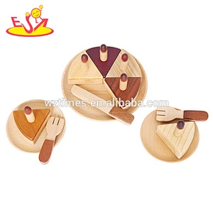 2018 wholesale baby wooden birthday cake toy set natural wooden birthday cake toy set funny wooden birthday cake toy set W10B180