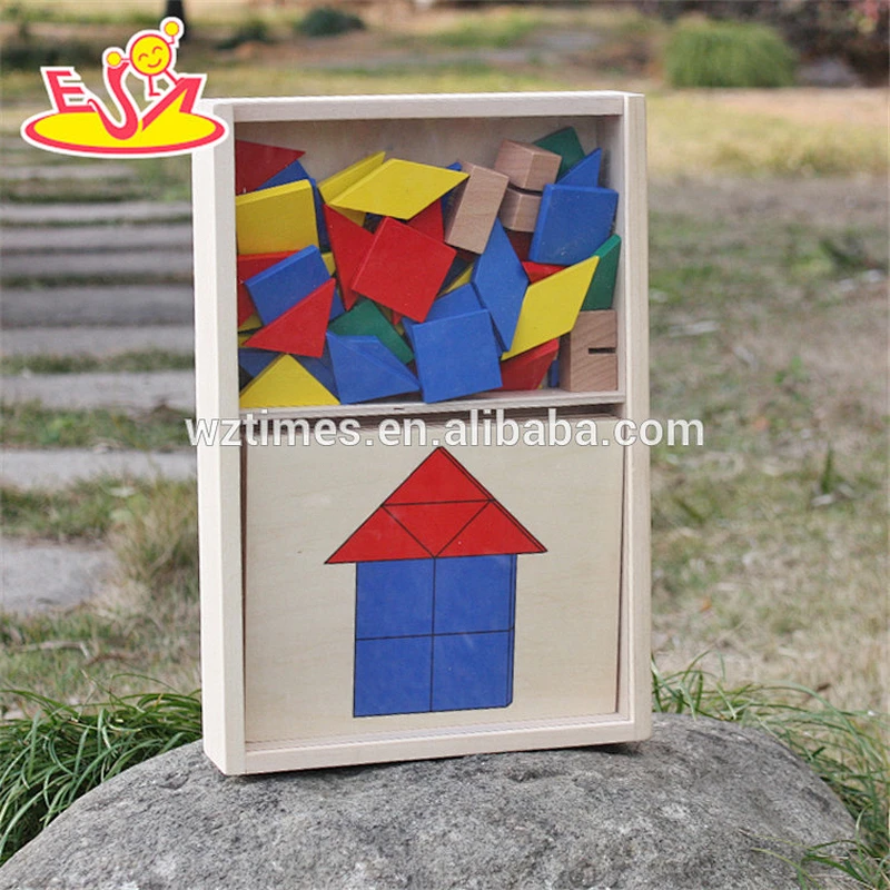 2018 New design wooden jigsaw puzzle for kids educational wooden puzzles for toddlers wooden 3d puzzle toys for babies W14A161