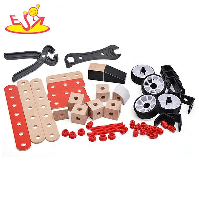 2019 New arrival assembly car set wooden diy toys for kids W03B083