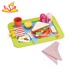 Wholesale fashionable toddler wooden cutting food game best selling wooden cutting food game W10B062