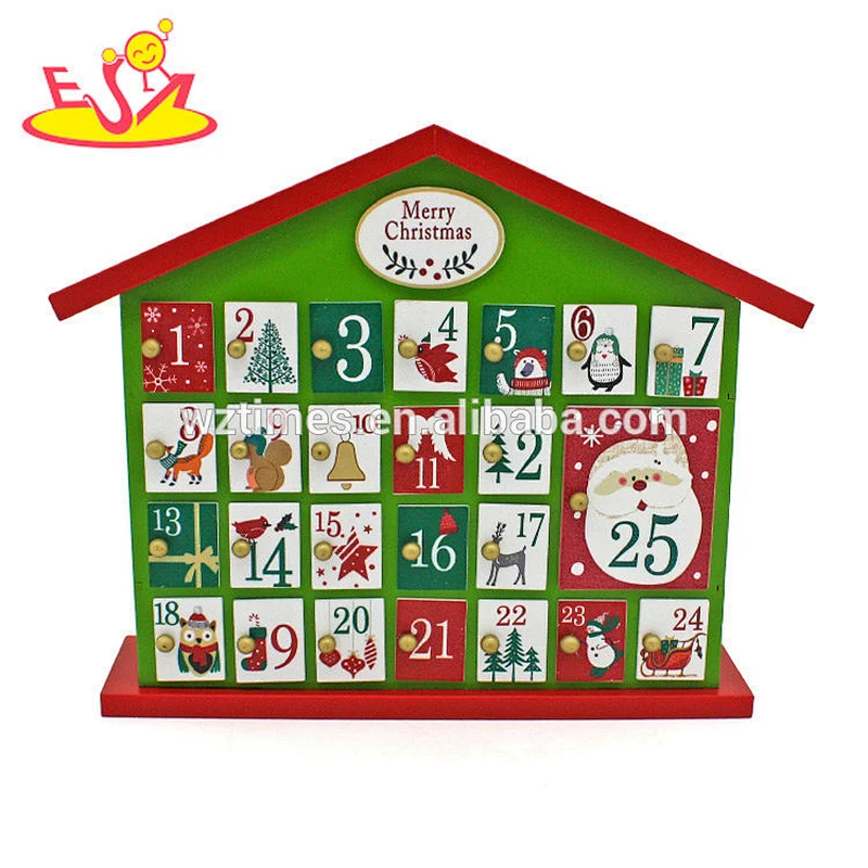 2018 wholesale wooden christmas advent calendar cheap wooden christmas advent calendar wood christmas advent calendar W02A188