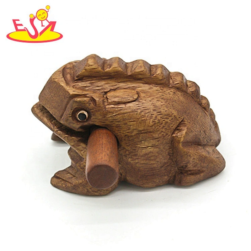 High quality frog shaped wooden temple block for wholesale W18A042
