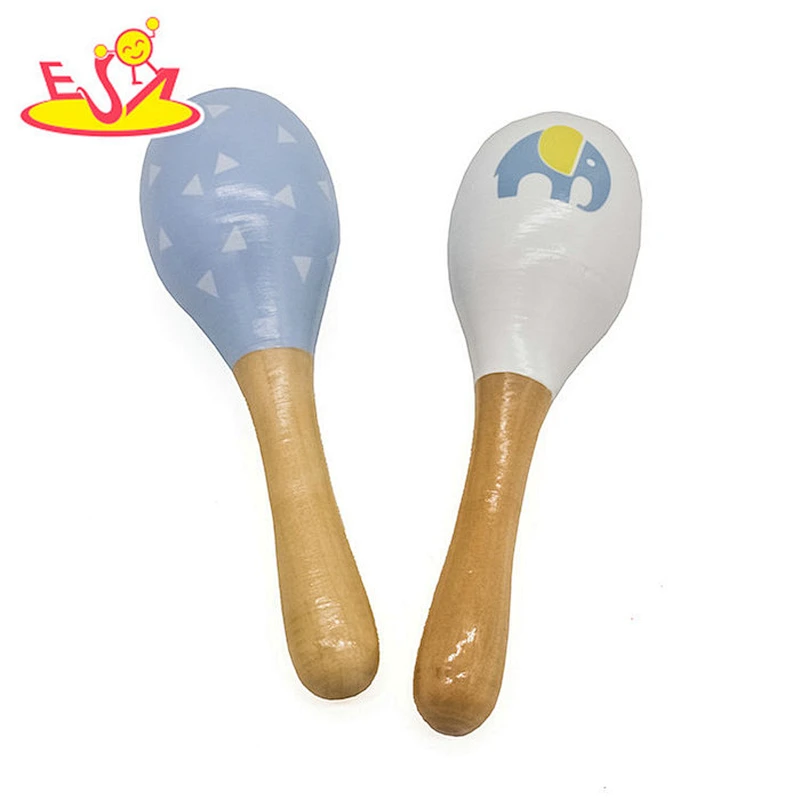 New design musical mini wooden toddler maracas for education W07I141