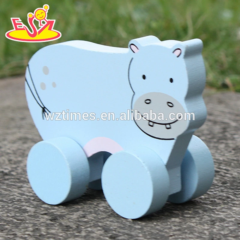 2018 New design baby wooden toy cars top fashion kids wooden toy cars popular animal wooden toy cars W04A317