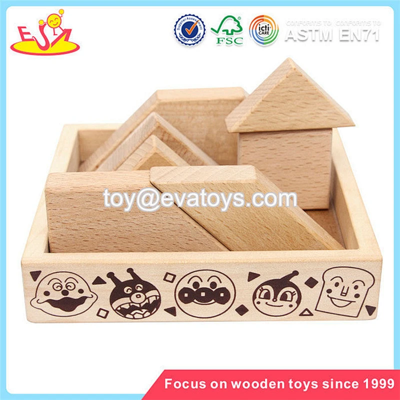 Wholesale interesting kids wooden tangram game customize children wooden tangram game W11D008