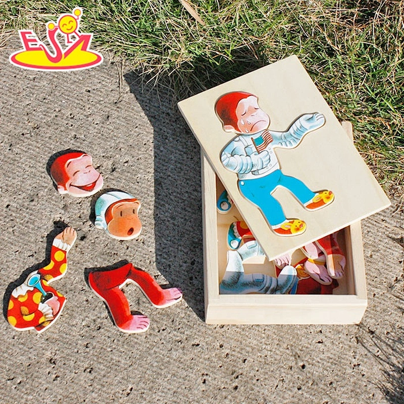 Top sale educational 3d kids wooden games puzzles for wholesale W14D013