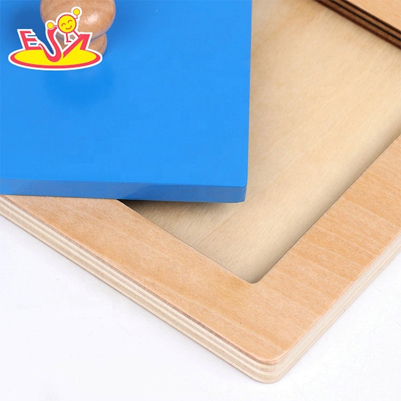 High quality educational wooden montessori shape puzzle for toddlers W12F099