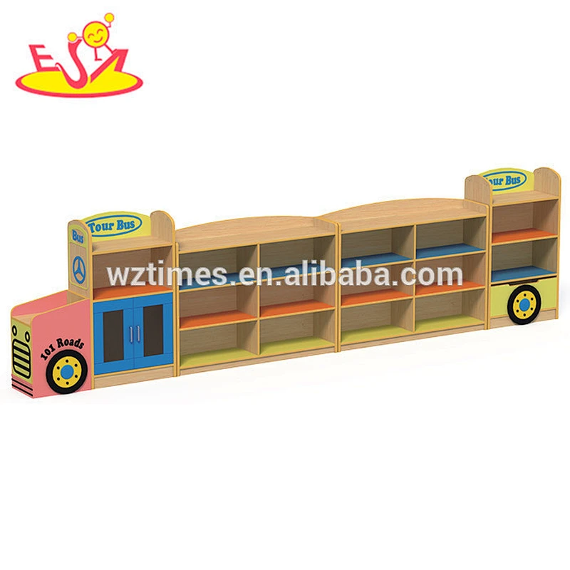 Wholesale fashionable car shape wooden storage shelf, superb wooden toy car storage shelf for kids,best storage shelf W08C208