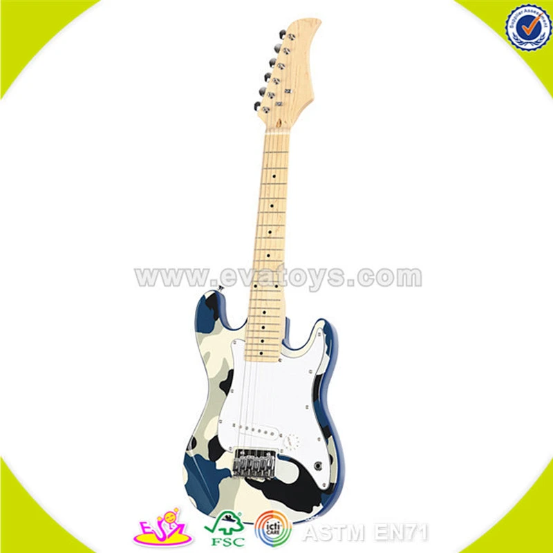 wholesale high quality kids wooden toy guitar cheap children wooden toy guitar W07H006