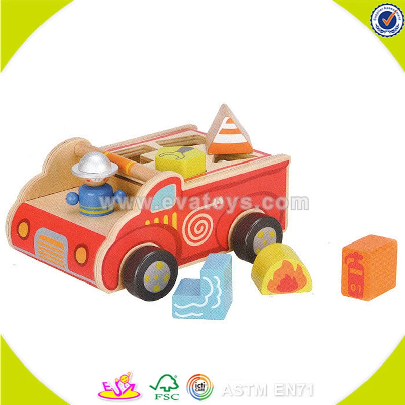 wholesale funny wooden blocks car toy,beautiful wooden blocks car toy,great children wooden blocks car toy W12D023