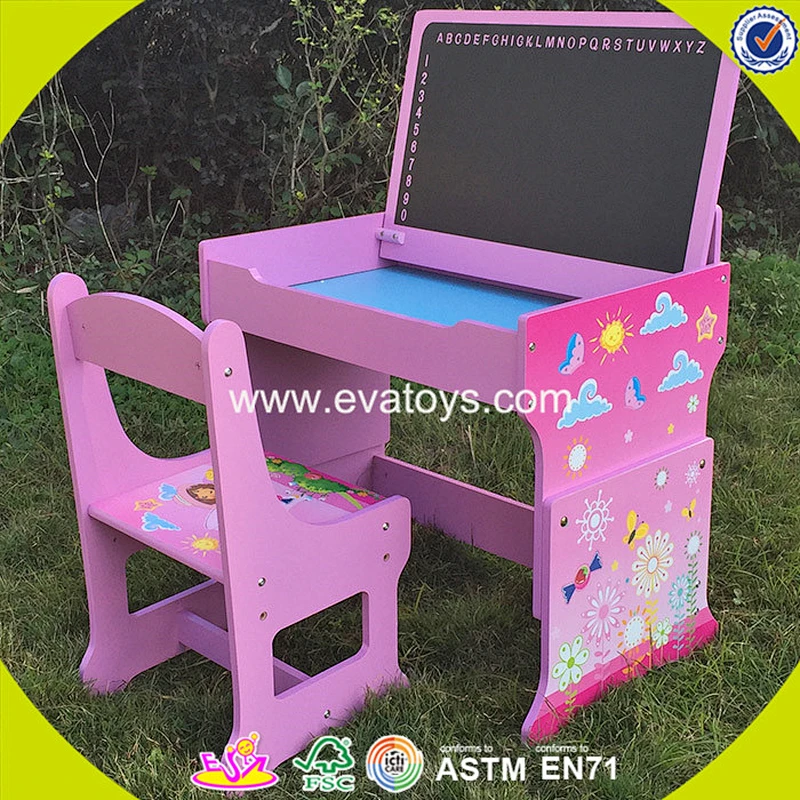 wholesale high quality baby wooden study table popular kids wooden study table W08G162