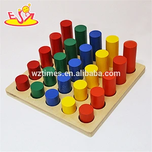 2018 New design preschool blocks wooden montessori infant toys W12F012