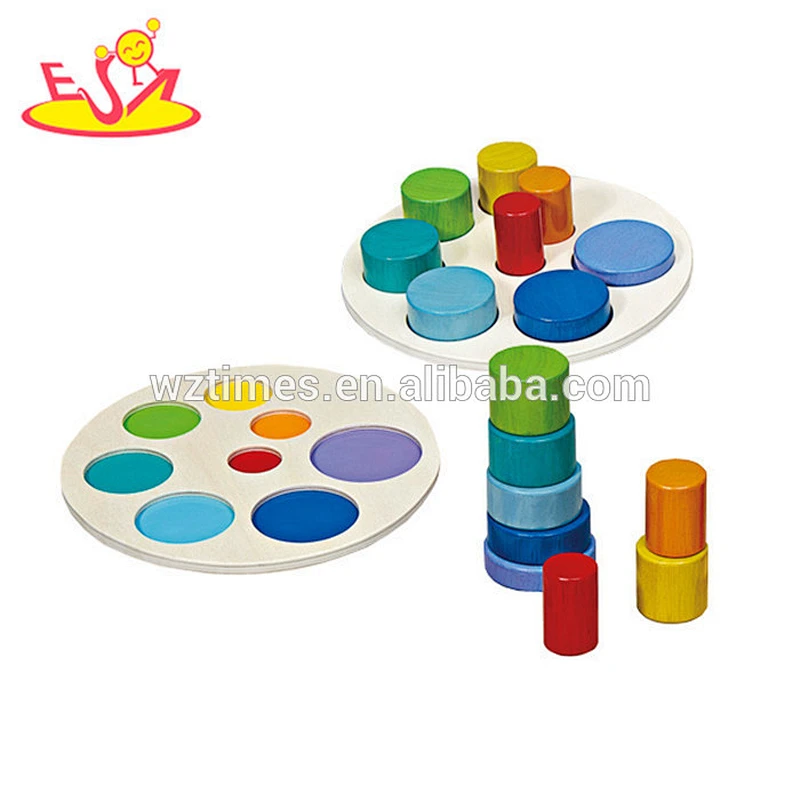 Wholesale hot wooden building blocks toy funny kids wooden building blocks toy bring fun W13A016