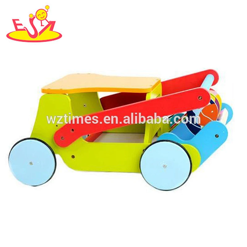 wholesale baby wooden toy walker cheap kids wooden toy walker outdoor children wooden toy walker W16E021