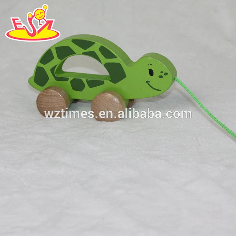 2018 wholesale baby wooden tortoise pull toy funny kids wooden tortoise pull toy wooden tortoise pull toy W05B142