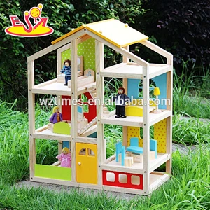 2018 großhandel holz kinder puppenhaus diy holz kinder puppenhaus beliebtesten holz kinder puppenhaus W06A155