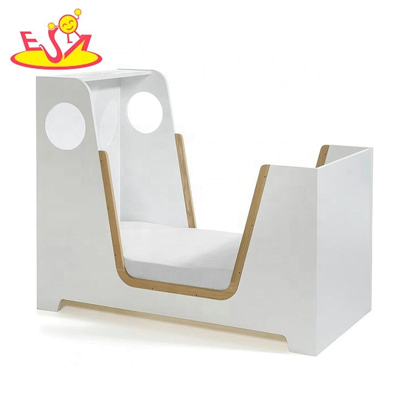 high quality white wooden newborn cot /cradle for infant W08E033