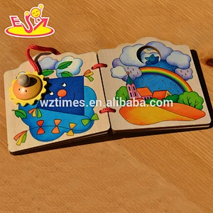 wholesale high quality baby wooden school book for sale W12E008