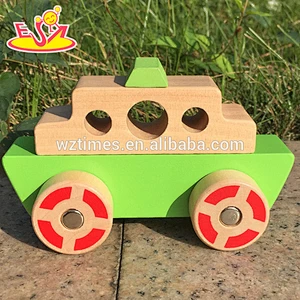 2018 wholesale environments protection miniature wooden car for kids W04A205