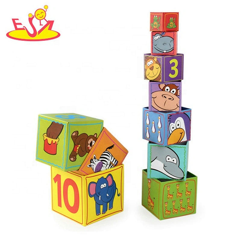 2019 New design educational wooden stacking games for kids W13D220