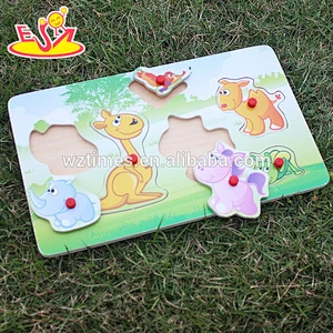 wholesale new fashion children wooden jigsaw puzzle high quality baby wooden jigsaw puzzle W14M095