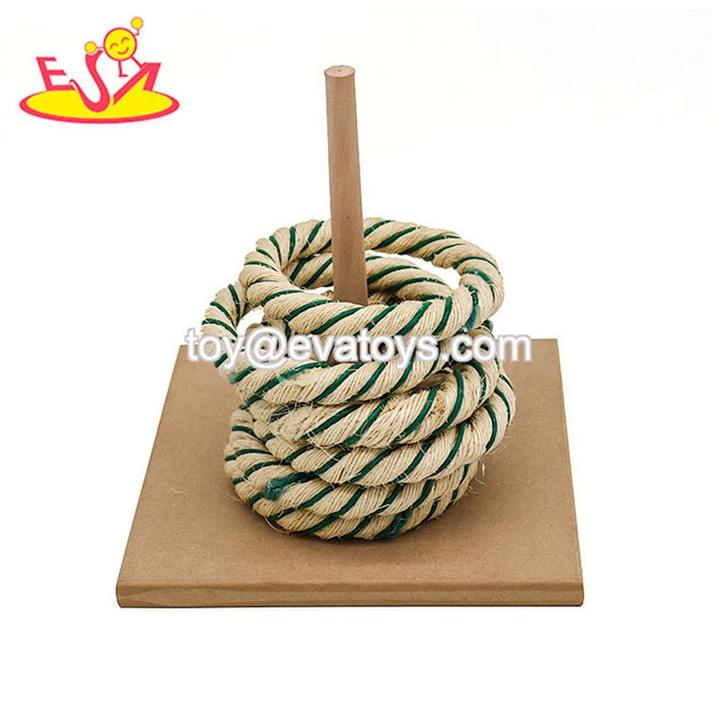 Top sale outdoor tossing wooden ring game for kids W01D024