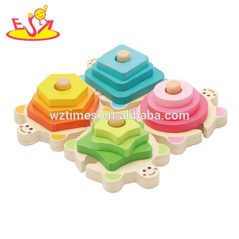 Educational geometry wooden kids blocks with different shape W13D155